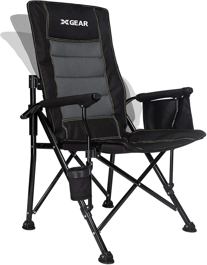 XGEAR Adjustable Oversized Camping Folding Chair High Back Camp Chair