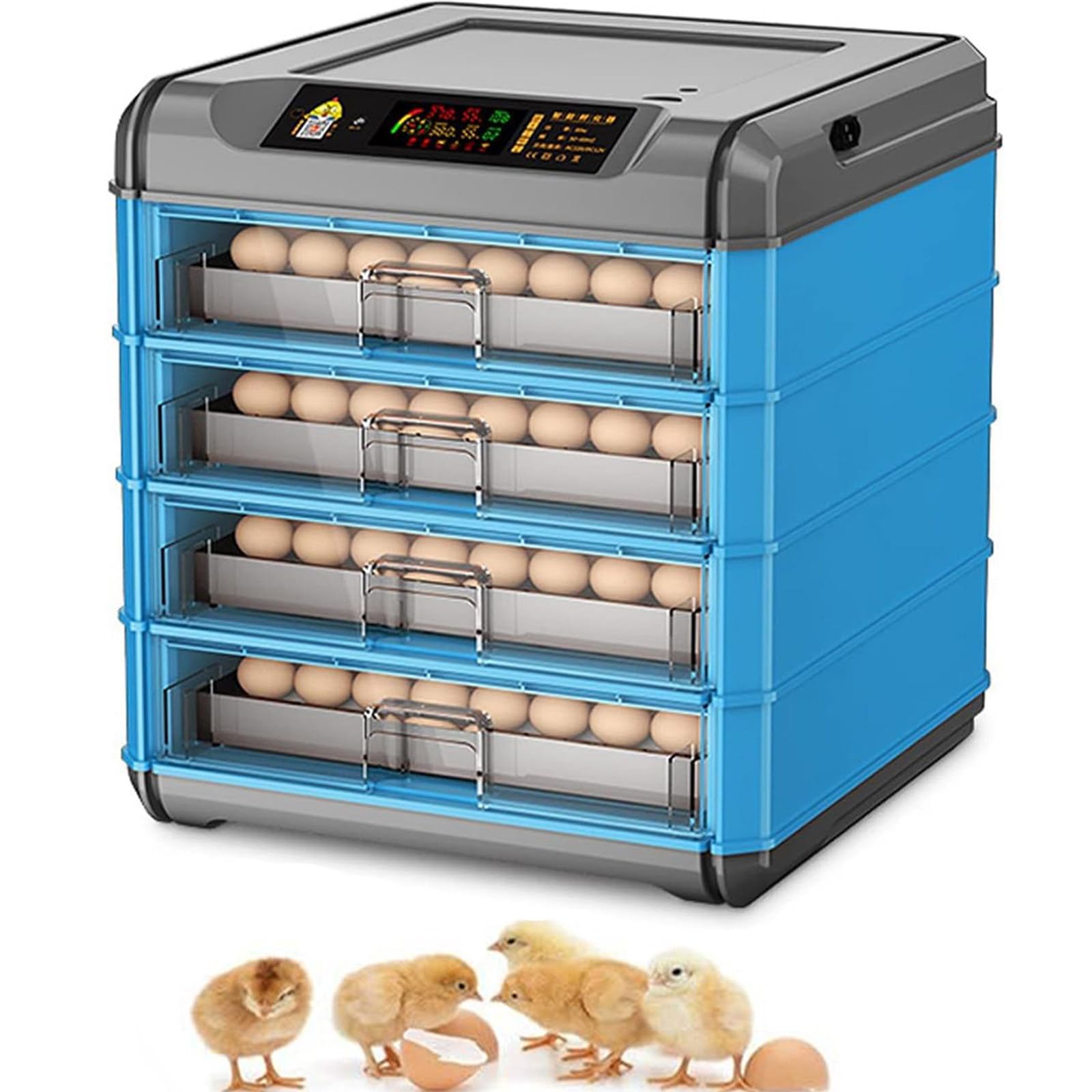 Egg incubators for hatching eggs, chicken egg incubator 64-256, chicken incubators for hatching eggs automatic egg turner+automatic water adding for chicken, duck, goose, pigeon, quail 256Eggs