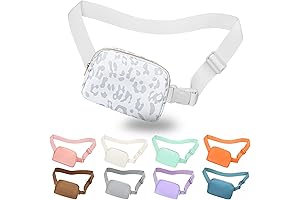 Fanny Pack Crossbody Bag for Women and Men - White Leopard