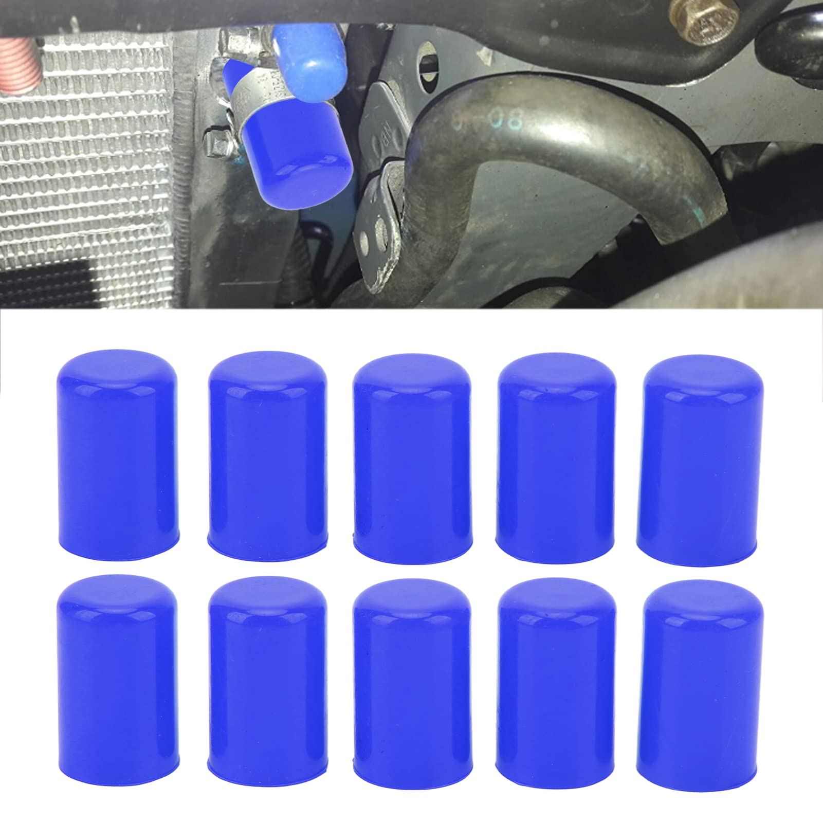 10 Pezzi Tappo di Chiusura in Silicone Universale Aspirazione Tubo Flessibile per Vuoto estremità Tappo Tappo Diametro Interno 14 Mm Nero Aspirazione Tubo per Vuoto estremità (Blu)
