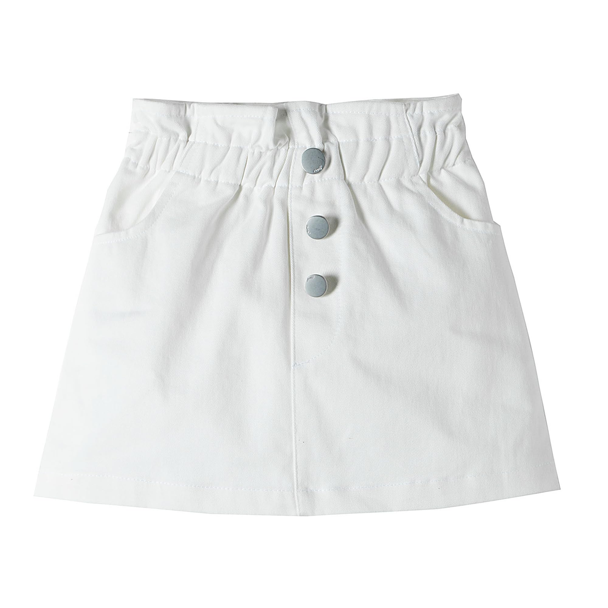 Mud Kingdom Falda vaquera con volantes y cintura elástica para niñas, con forro A, minifalda incorporada para verano