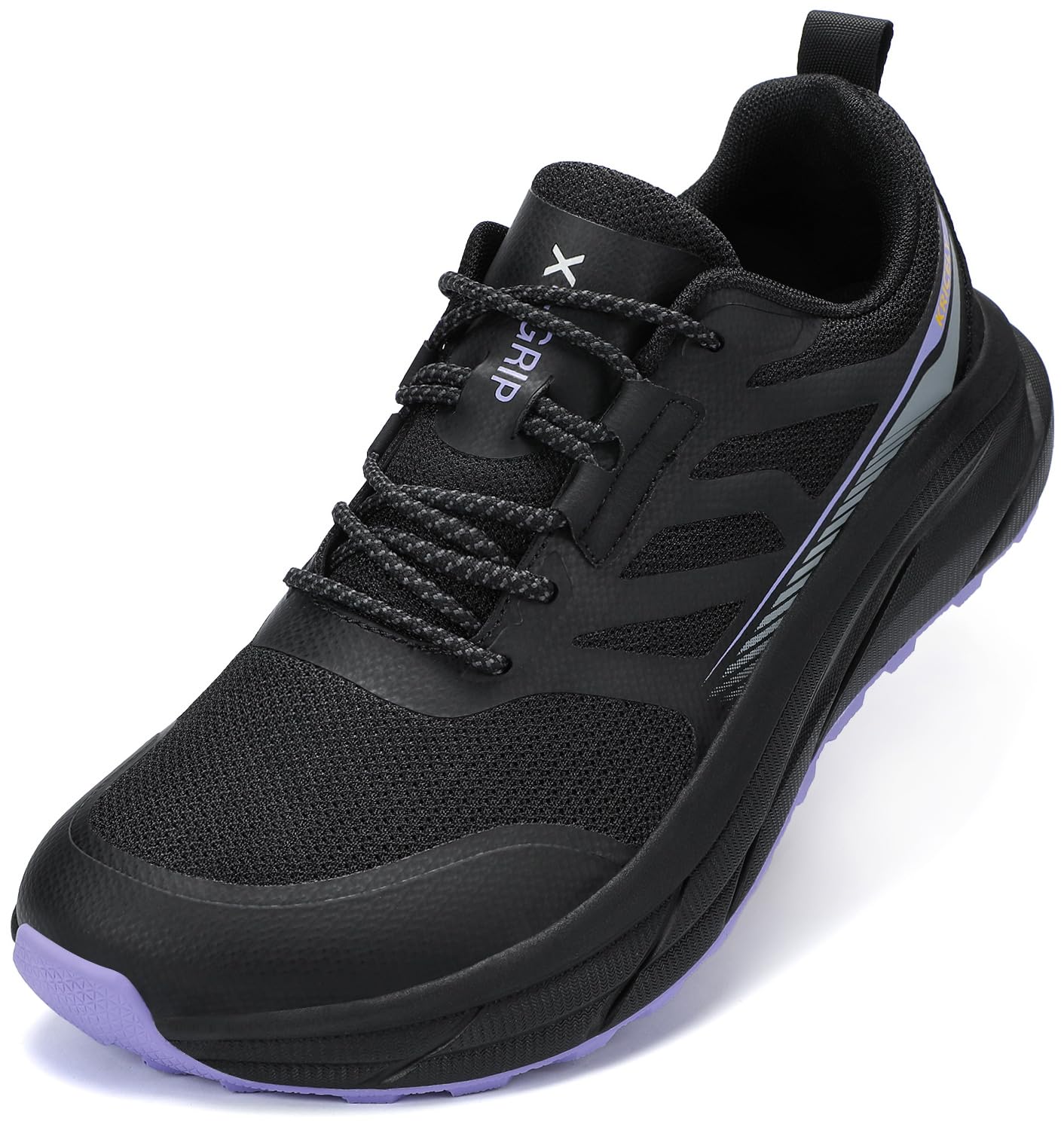 Kricely Zapatillas Trail Running Hombre de Ancho Extra Calzado de Correr en Montaña Antideslizantes Zapatillas de Trekking Ligeras Zapatos Deportivo de Exterior