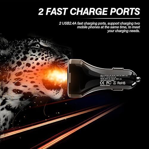 Miniatura 3 de Cargador de coche USB dual de 4.8 A, 24 W, monitor de batería de medidor de voltios con pantalla LED de amplificador de voltaje, medidor de voltaje