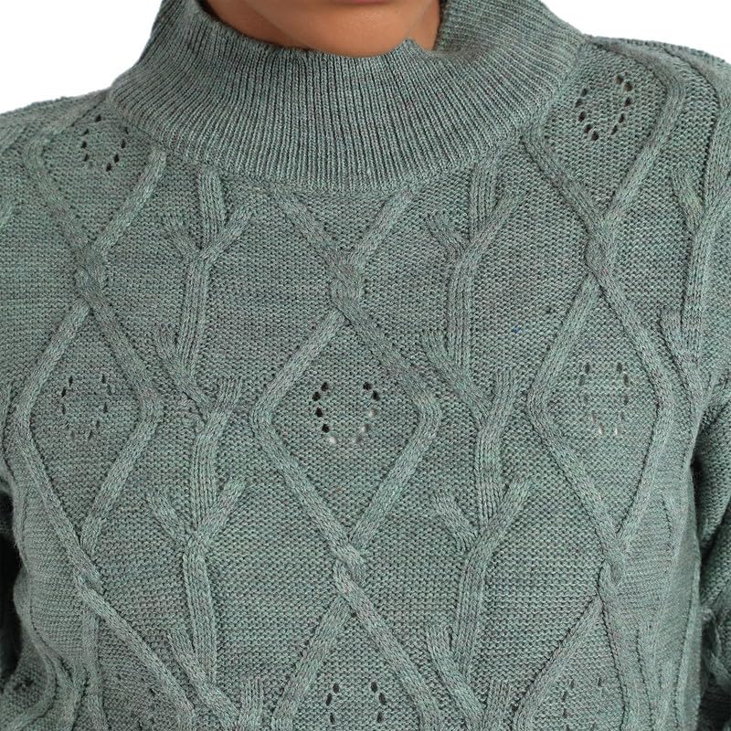 Image of PINACOLADA Women's Solid Ribbed Cropped CardiganFor Casual Wear | V Neck | Long Sleeve | Wool Sweater Crafted with Comfort Fit for Everyday Wear