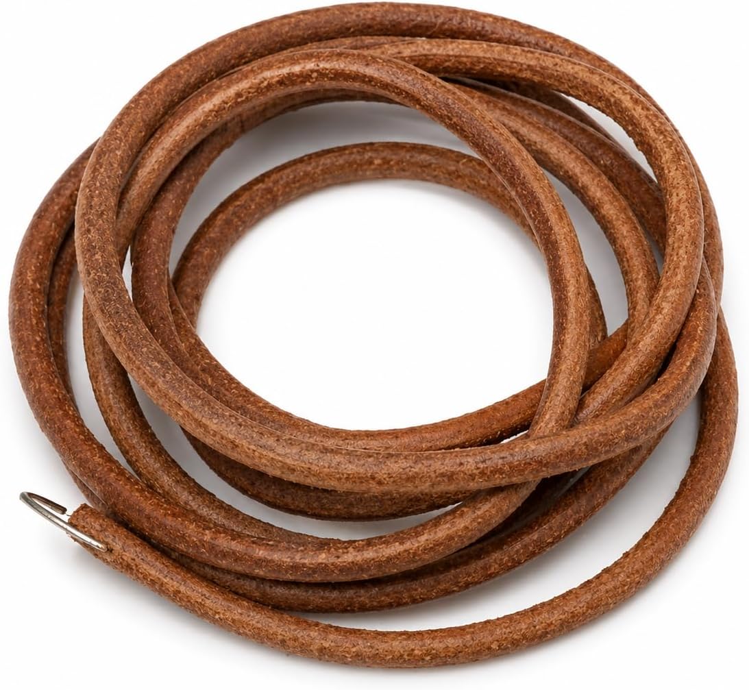 183cm+ Leather Treadle Belt for Sewing Machine with Metal Hook