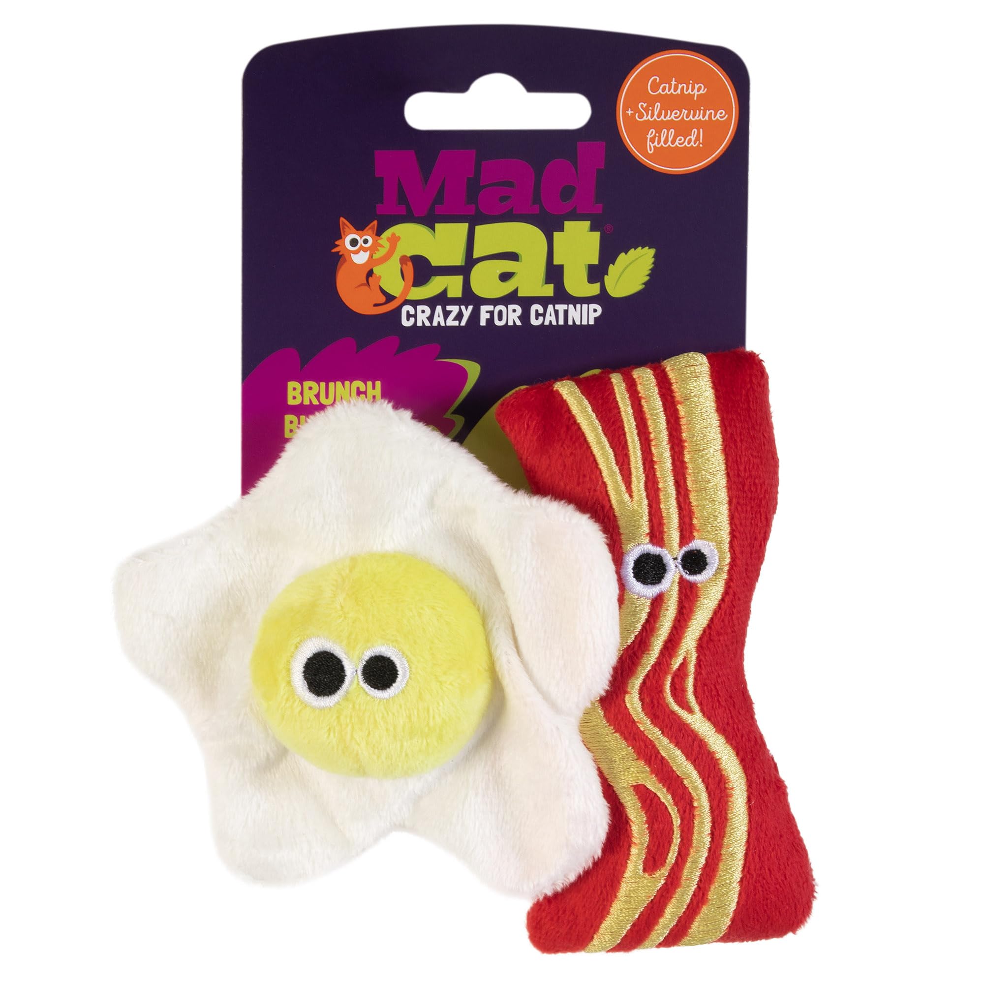 Mad Cat Multi Brunch Buddies Catnip & Silvervine Plush Cat Toy