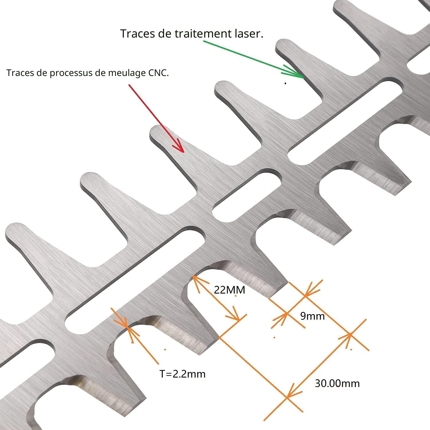 Sthil lame de rechange taille-haie HS45 HS 45 2 pièces