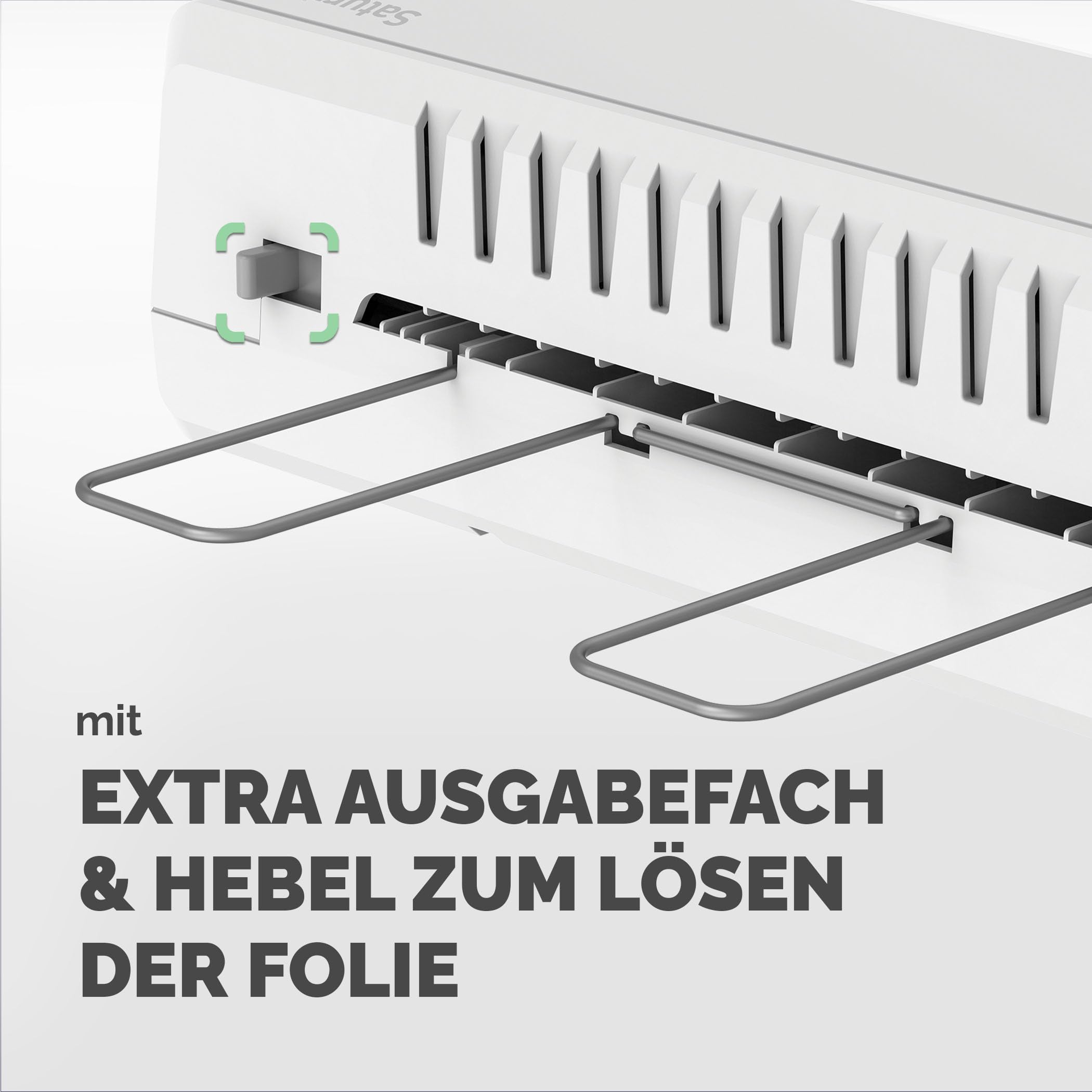Fellowes Saturn A4 Laminiergerät fürs Büro – InstaHeat, 60 Sek. Aufwärmzeit, Staufreigabe, Auto-Abschaltung – für 80/100/125 Mikron – inkl. 10 Folien – für Zuhause & Büro