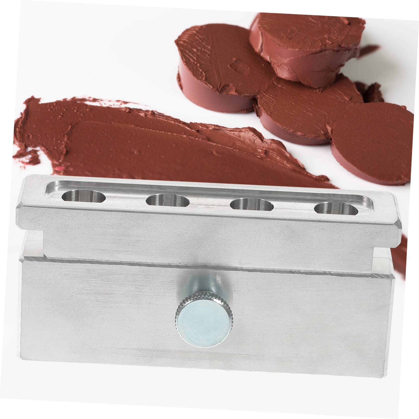 VICASKY 4-loch Lippenstiftform aus Aluminiumlegierung Lippenbalsam Satz Glänzend Poliert Leicht zu Tragen für Selbstgemacht Anwendung