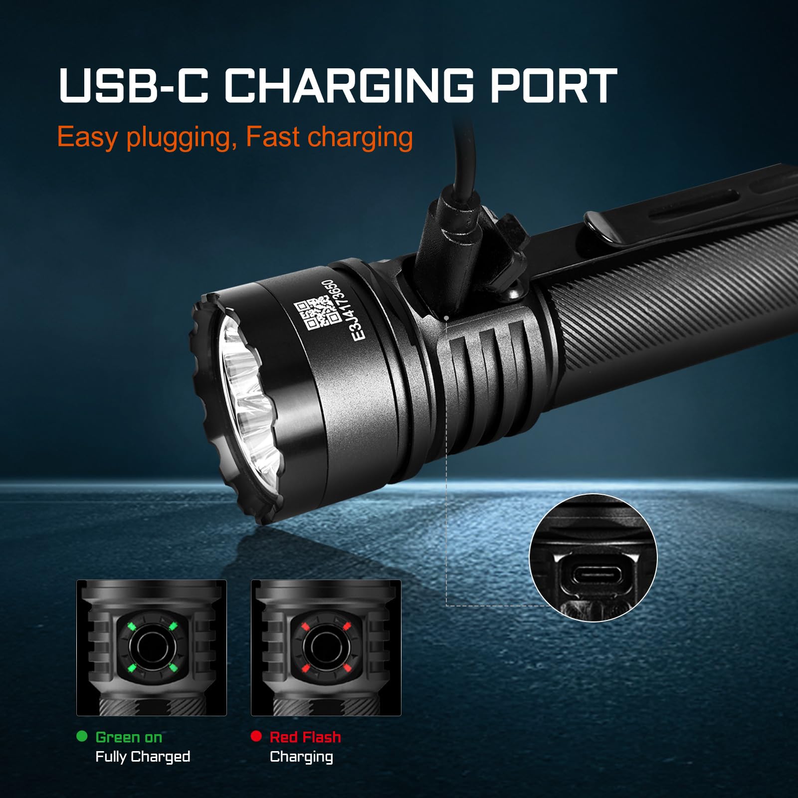 ACEBEAM E75 3000ルーメン　nichia519A ACEBEAM E75 3000 High Lumens Flashlight with Magnetic Base, Super