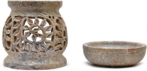 Miniatura 3 de Nirvana Class NIRMAN Handmade Stone Aroma Burner Oil Diffusers Home Decor (Leaf)