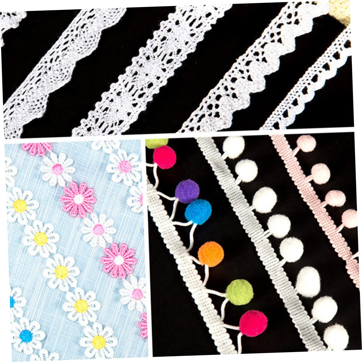 STOBOK 15 Nastro Di Pizzo Bianco Per Decorazioni Fai Da Te Per Matrimonio Compleanni Scrapbooking e Progetti Creativi