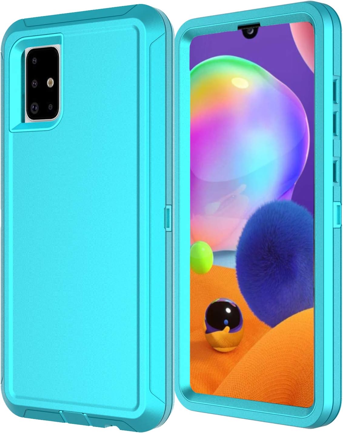 Galaxy A31 Case, Heavy Duty Shock Absorbing Scratch Resistant Rugged Bumper Phone Case [Not Fit for Galaxy A31 5G], Support Wireless Charger Protective Cover for Samsung Galaxy A31 (Mint)