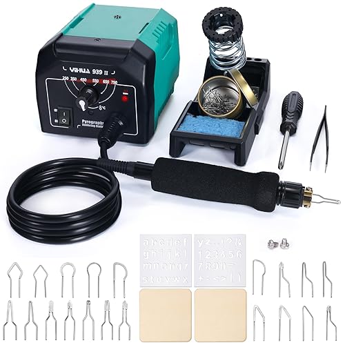 YIHUA 939-II Wood Burning Kit Station Pyrography pen 250~750℃/482~1382℉ Temperature