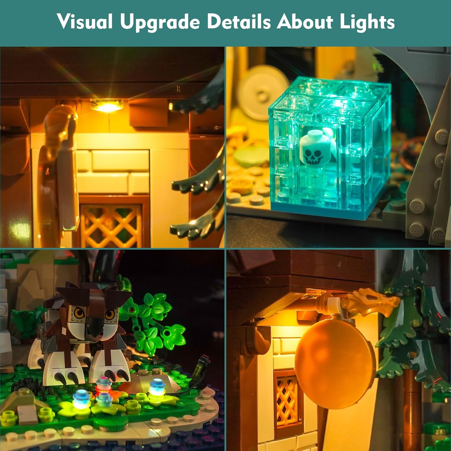 LED Light Kit Compatible with Lego Dungeons & Dragons: Red Dragon's Tale 21348 (No Models Only Light) Creative Lighting Set Compatible with Lego 21348 Set (Remote Control Light Kit)