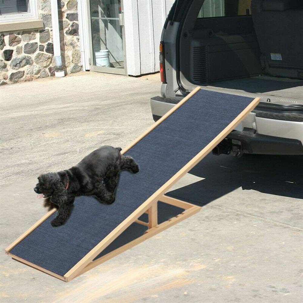 Scale per Cani Gatti Altezza Regolabile Rampa per Cani di Taglia Grande e Gatti Anziani - Scale per Animali in Legno per Letti Alti, Divano, Automobili e SUV, Caricare 50 kg / 110 libbre