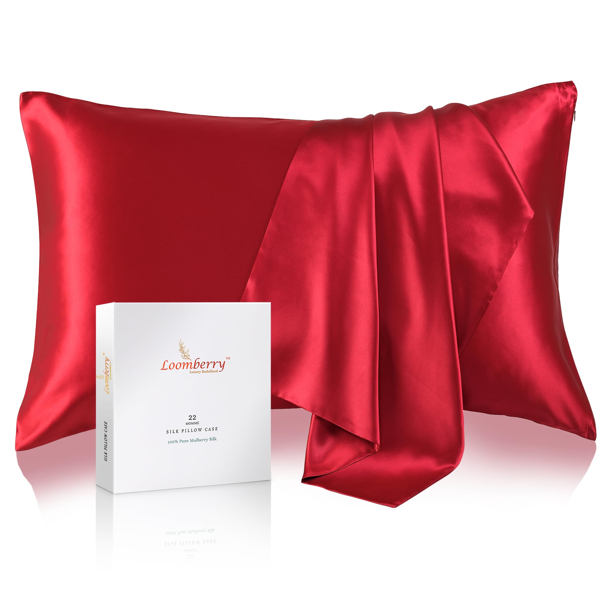 LOOMBERRY 100% Pure Mulberry Silk Pillowcase