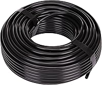Raindrip 016010T 1/4-Inch Drip Irrigation Supply Tubing 100 ft - Durable Black Polyethylene for Gardens, Planters & Drip Systems
