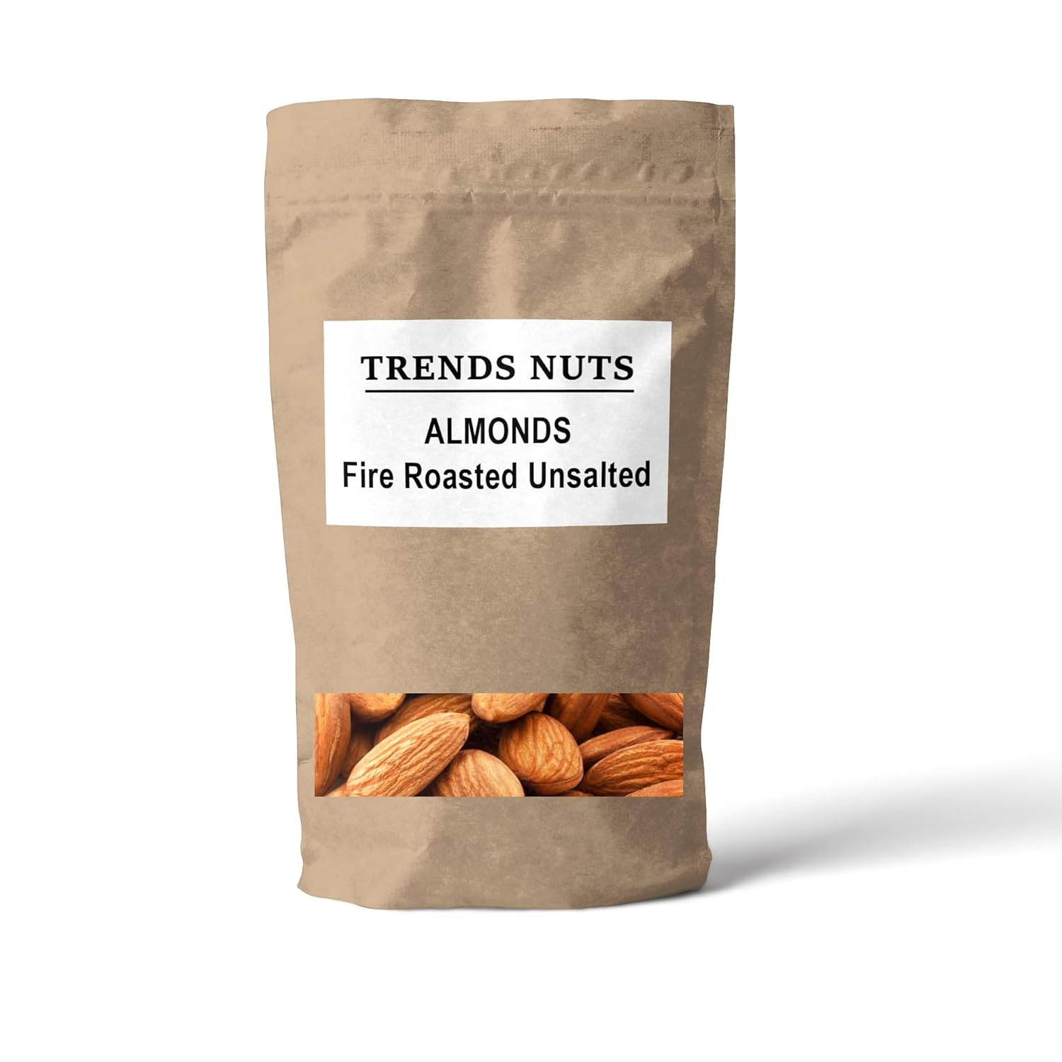 Trends Almonds - Fire Roasted Unsalted - Premium Quality- Natural, Non-GMO, No Preservatives, Perfect for Snacking, Baking, and Cooking (3 LBS)