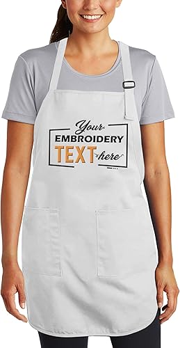 Delantales bordados personalizados para mujeres y hombres, añade tu texto de chef para parrilla de cocina, delantal personalizado