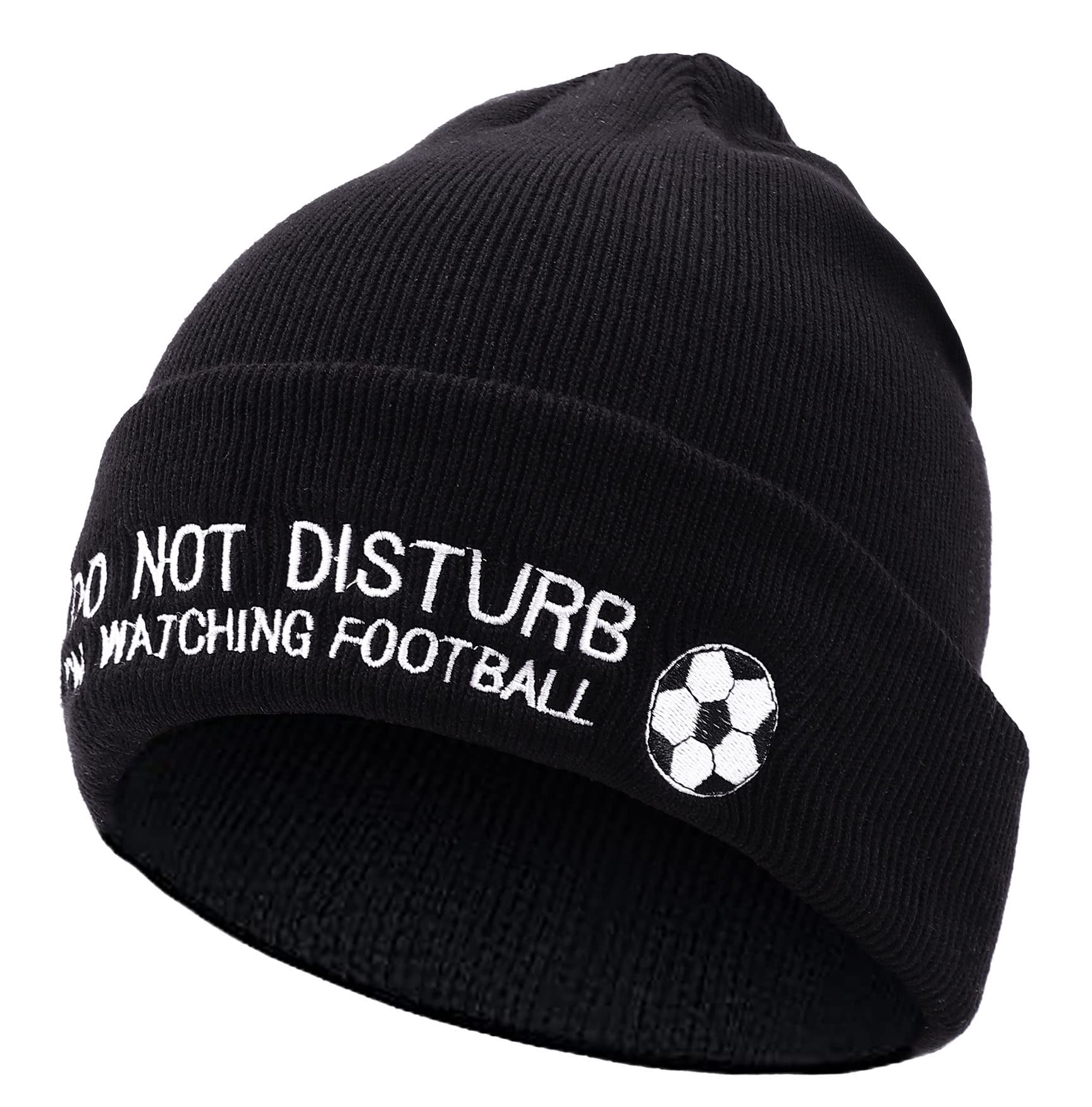 Himozoo 'Do Not Disturb I'm Watching Football' Socks And Beanie Hat, Men Women Knit Beanie Hat And Novelty Funny Socks Acrylic Winter Hats With A Pair Football Gift Socks
