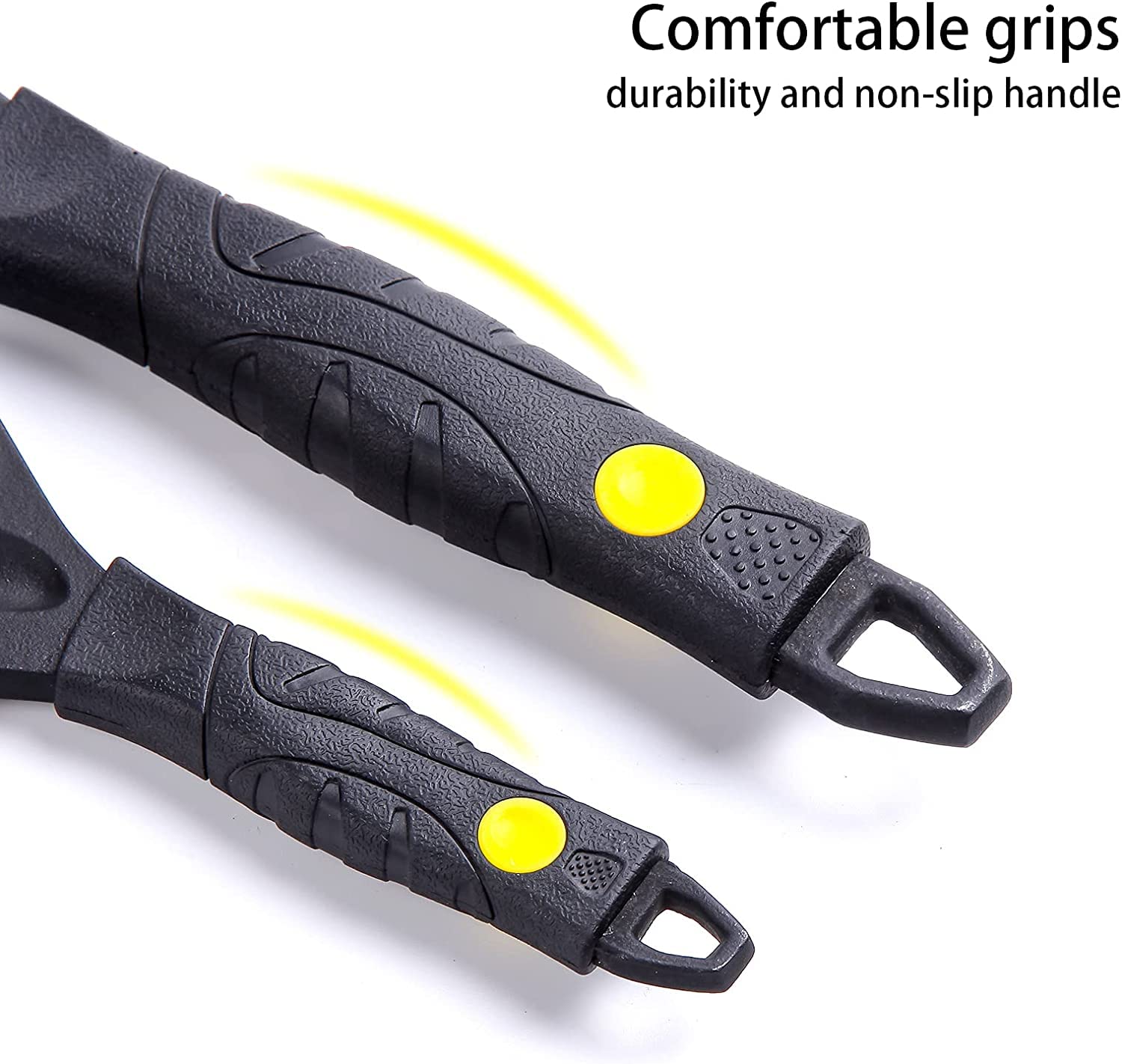 Juego de Llaves Ajustables Sharp-Tec, Llave Inglesa Ajustable de Boca Ancha, Herramientas de fontanería de Alta Resistencia para fontaneros, 6''+8''+12'', Negro, Cromado