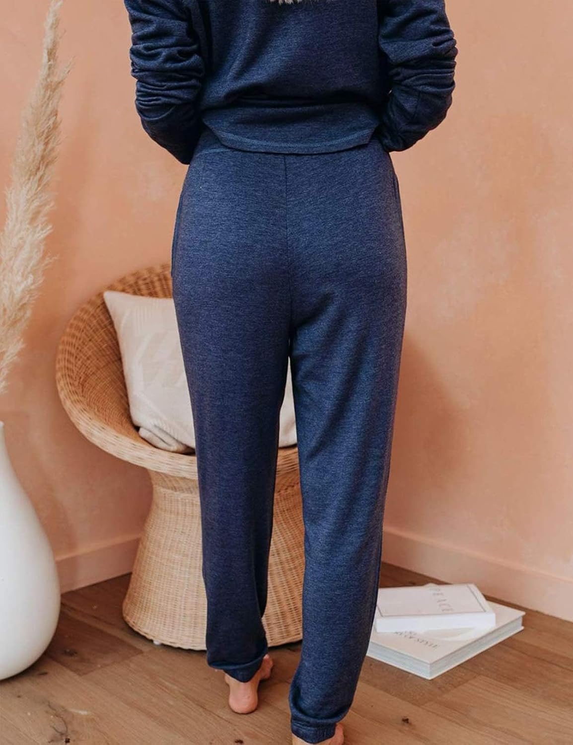 Women's 2 Piece Outfits Lounge Sets Long Sleeve Tops and Jogger Sweatpants Sweats Track Suits Loungewear Pajama Sets - Image 4