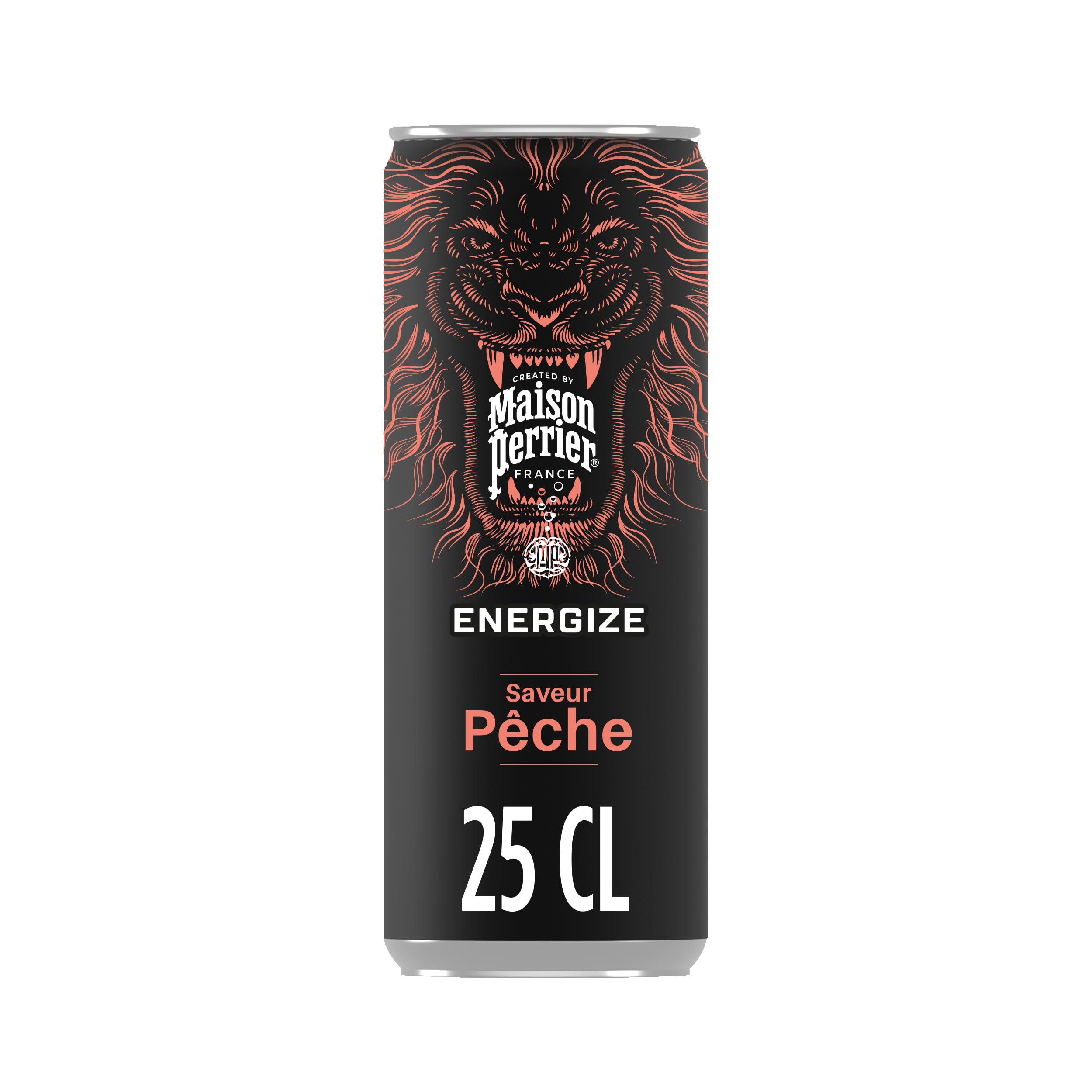 MAISON PERRIER ENERGIZE boisson énergisante saveur Pêche 24 x 25cl