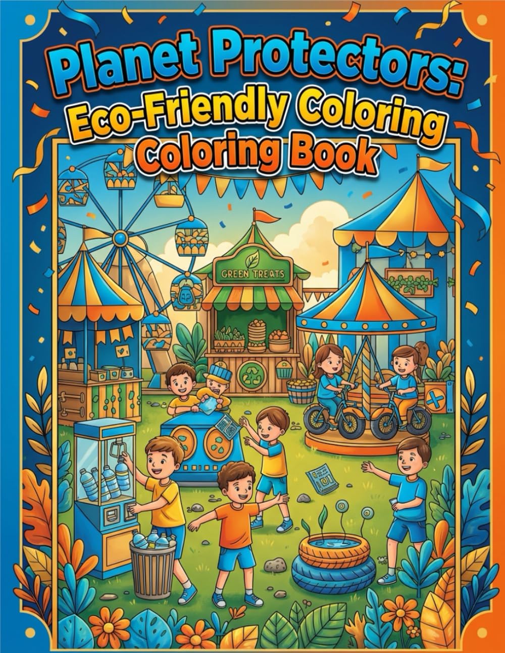 Planet Protectors – Eco-Friendly Coloring Book for Kids: Ages 4–8 · Recycling · Nature · Clean Energy · Environmental Awareness