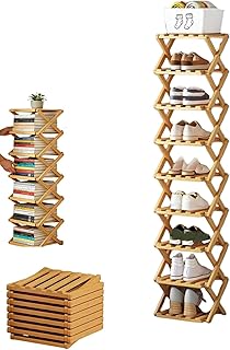 16 Small Walk In Closet Ideas That Maximize Every Inch 11 The 9-Tier No-Assembly Bamboo Rack: Foldable Vertical Wooden Shoe Rack, ...