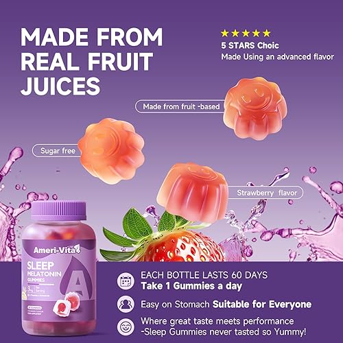 Miniatura 6 de Gomitas de luteína sin azúcar de 5 mg para la salud de los ojos, melatonina de 3 mg para adultos suplemento masticable vegano sin azúcar con goma de