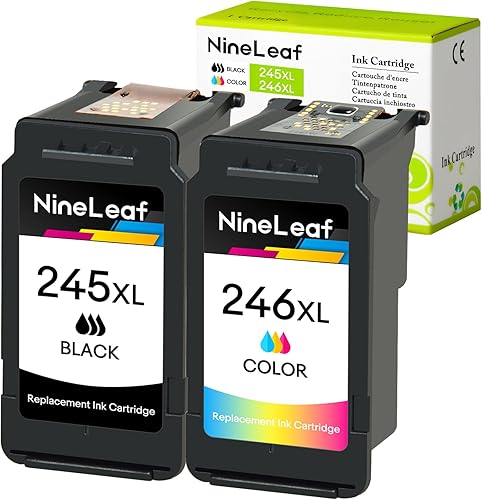 NineLeaf Cartucho de tinta remanufacturado compatible con Canon PG-245XL CL-246XL PG-243 CL-244 PIXMA MG2520 MG2920 MG2922 MG2924 MG2420 MG2522