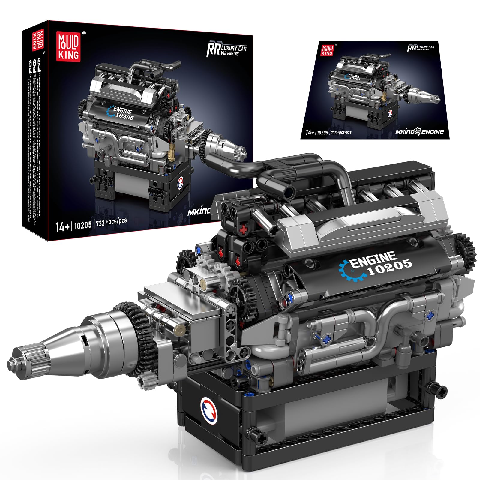 Amazon.com: Mould King 10205 Luxury Car Model Toy,V12 Engine