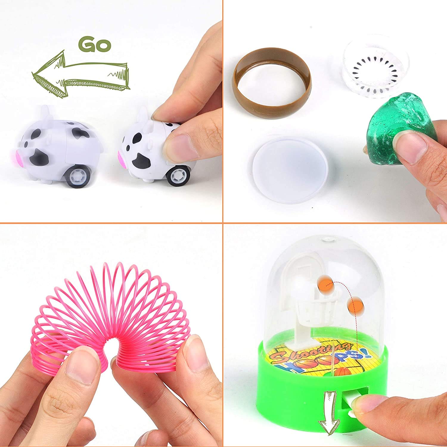 JOYIN 48 œufs de Pâques géants pré-remplis avec jouets, 3,25 pouces pour paniers de Pâques