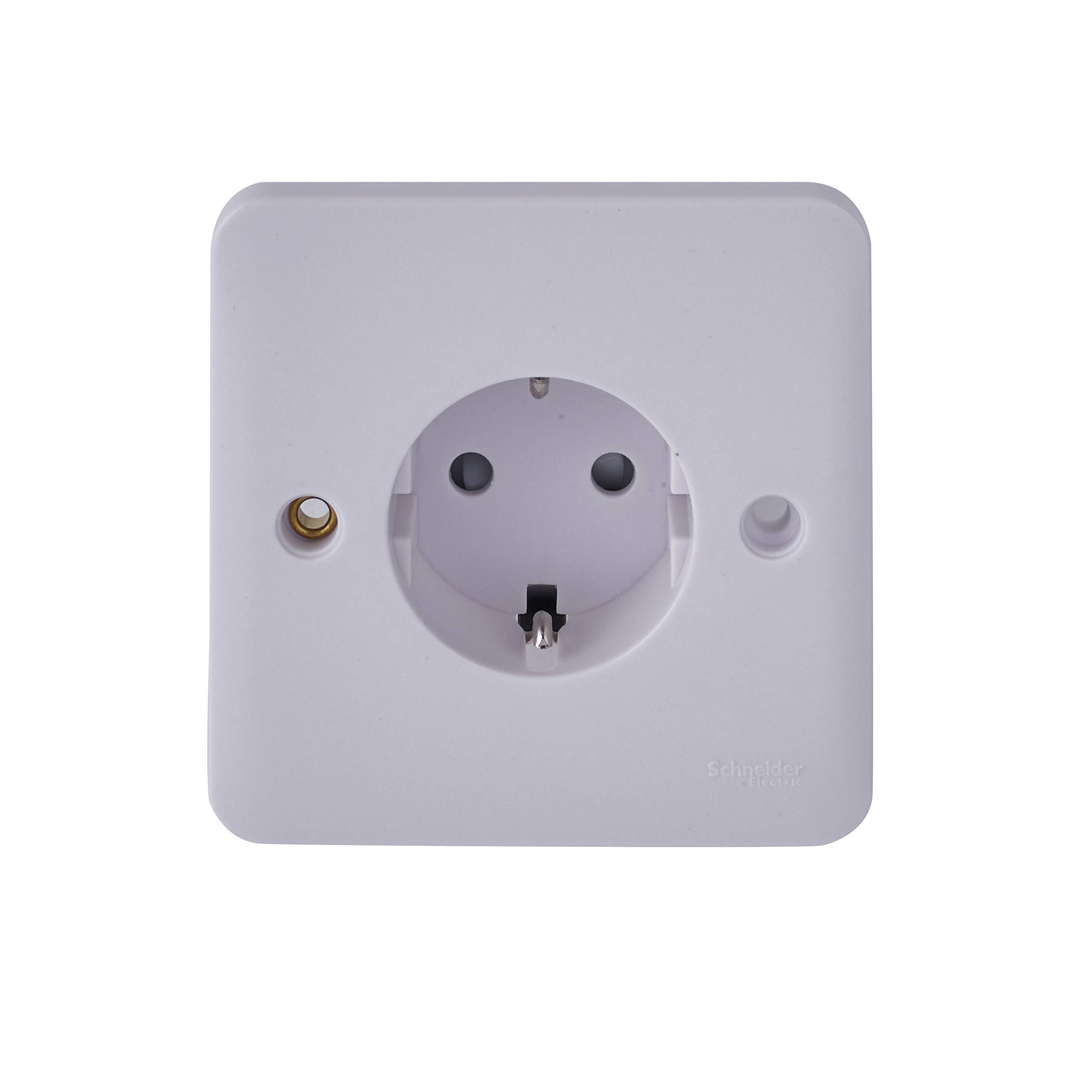 Schneider Electric Lisse White Moulded - Unswitched Single Power Socket, Schuko, 16A, GGBL3016A1, White, Pack of 10