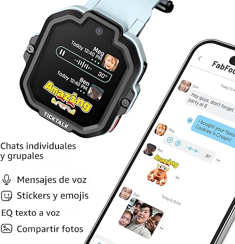 Miniatura 3 de TickTalk5 - Reloj inteligente para niños con localizador GPS, videollamadas, mensajes de texto y aplicación para padres, reloj inteligente 4G con