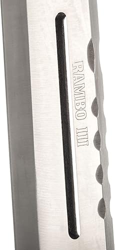 Miniatura 6 de Rambo Knife First Blood Part 3 - Cuchillo táctico de caza con funda de cuero, color plateado