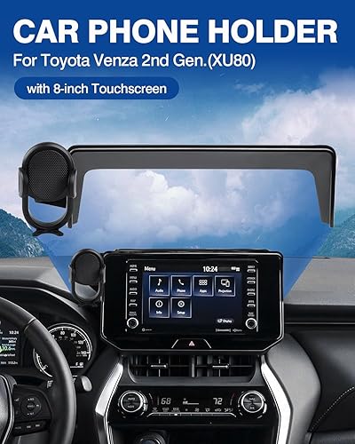 Miniatura 2 de Autorder Soporte de teléfono de coche para Toyota Venza XU80 LE XLE 2021 2022 2023, accesorios para soporte de teléfono, pantalla de 8 pulgadas,
