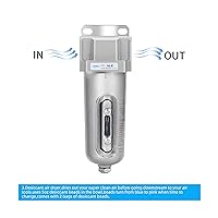 Vista 2 de NANPU Industrial Grade Heavy Duty Compressed Air Desiccant Dryer, in Line Filter, Moisture Trap, Water Separator, Suitable for Paint Spray & Plasma