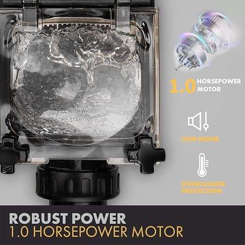 Miniatura 4 de XtremepowerUS Bomba de piscina de velocidad variable 1HP para piscina sobre el suelo, spa, 230 V, alto flujo de 2 pulgadas, adaptador de montaje NPT