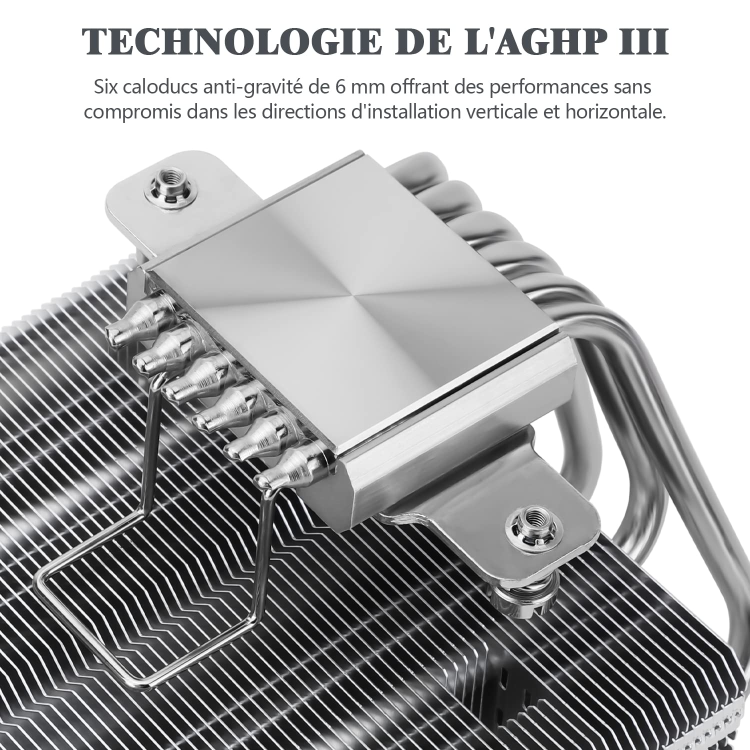 Thermalright SI-100 Refroidisseur d’air CPU,Caloducs 6, refroidisseur CPU à ventilateur silencieux PWM avec roulement S-FDB V2.0,Technologie AGHP 3.0,Pour AMD AM4 AM5/Intel 1150/1151/1200/1700/2066
