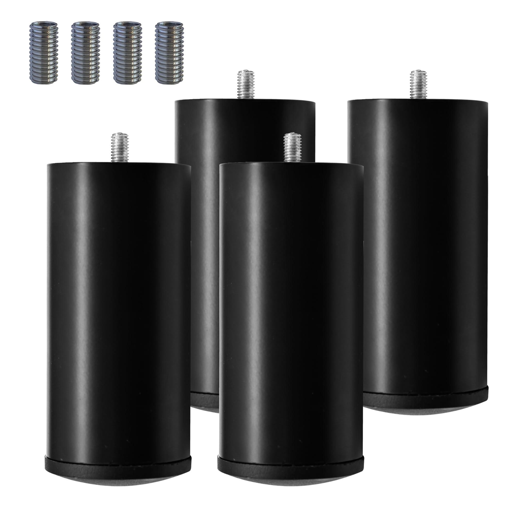 Skuehod Metal Legs for Adjustable Bed Base Replacement, M8(8mm) Thread only, Set of 4 (5 inches, M8 Thread)