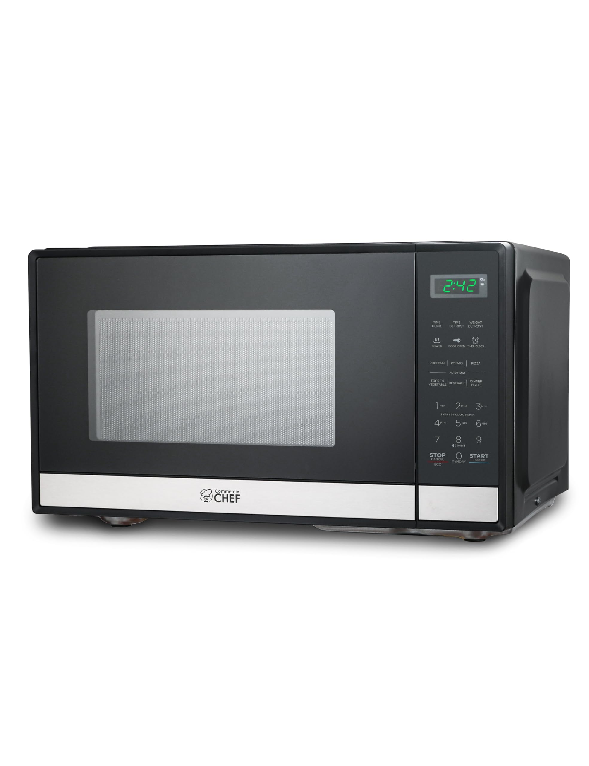 Commercial Chef 0.9 Cu. Ft. Countertop Microwave Oven, CHM9MS