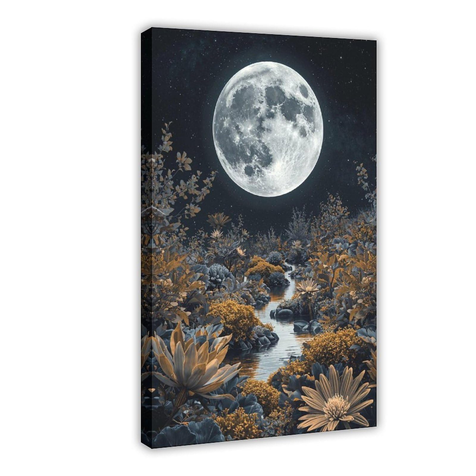WRTYVE Lunar Reflections Poster Canvas Poster for Dorm Room Decor Gift