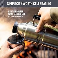 Vista 3 de THERMOS Botella de bebidas con aislamiento de vacío King SK2010 de acero inoxidable, 40 onzas, acero inoxidable