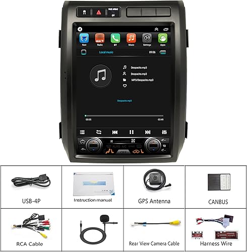 Miniatura 6 de Para Ford F150 Radio 2009 2010 2011 2012 actualización, sistema estéreo de CPU de 8 núcleos, pantalla táctil de 12.1 pulgadas, Carplay y Android