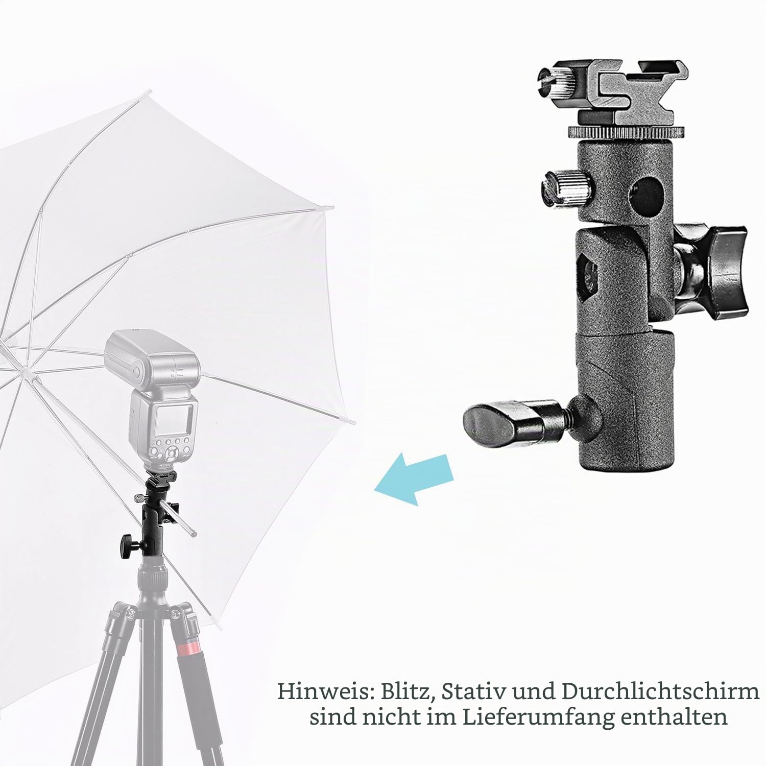 Neewer Professioneller universeller Blitzlichtständer für Blitzgeräte von Canon, Nikon, Pentax, Olympus und andere Blitzgeräte, E-Typ, Studio-Licht, LED-Licht, 2 Stück
