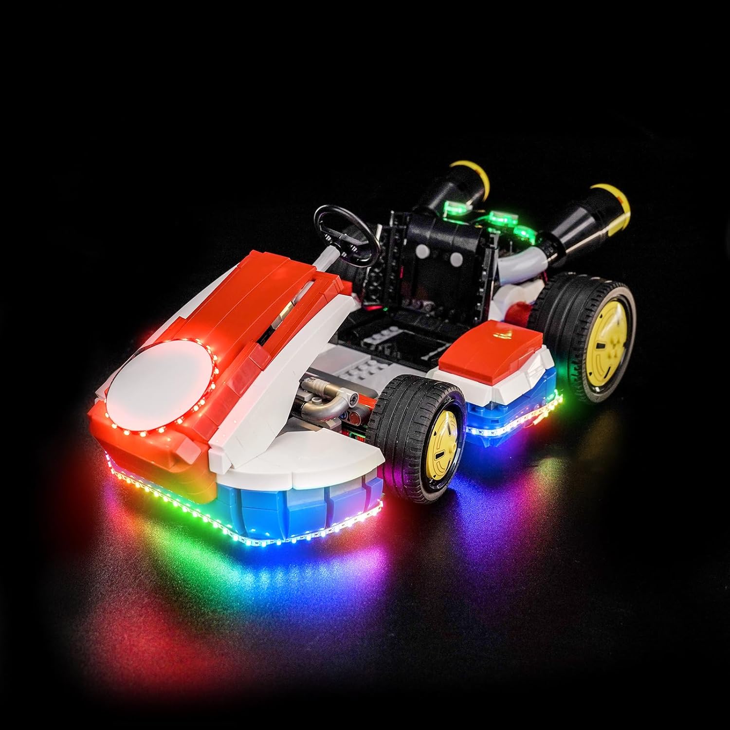 LED Lighting Compatible with Lego Mario Kart Mario & Standard Kart 72037，Light Kit Compatible with Lego 72037, NOT Included The Model Set - JUST Lights Colorful Version