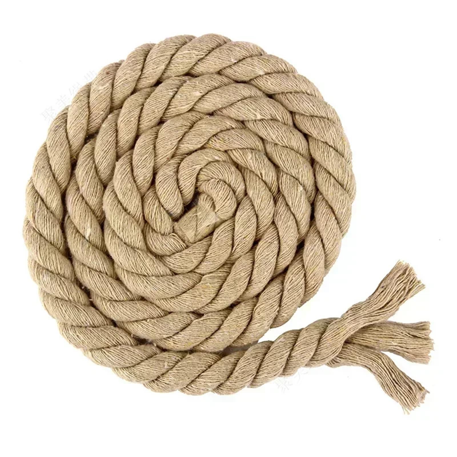 Lina do makramy Skręcony sznurek, 3-żyłowy skręcony bawełniany 5-20 mm 2-5 metrów Wielokolorowy(Color 11,20mm2Meters)