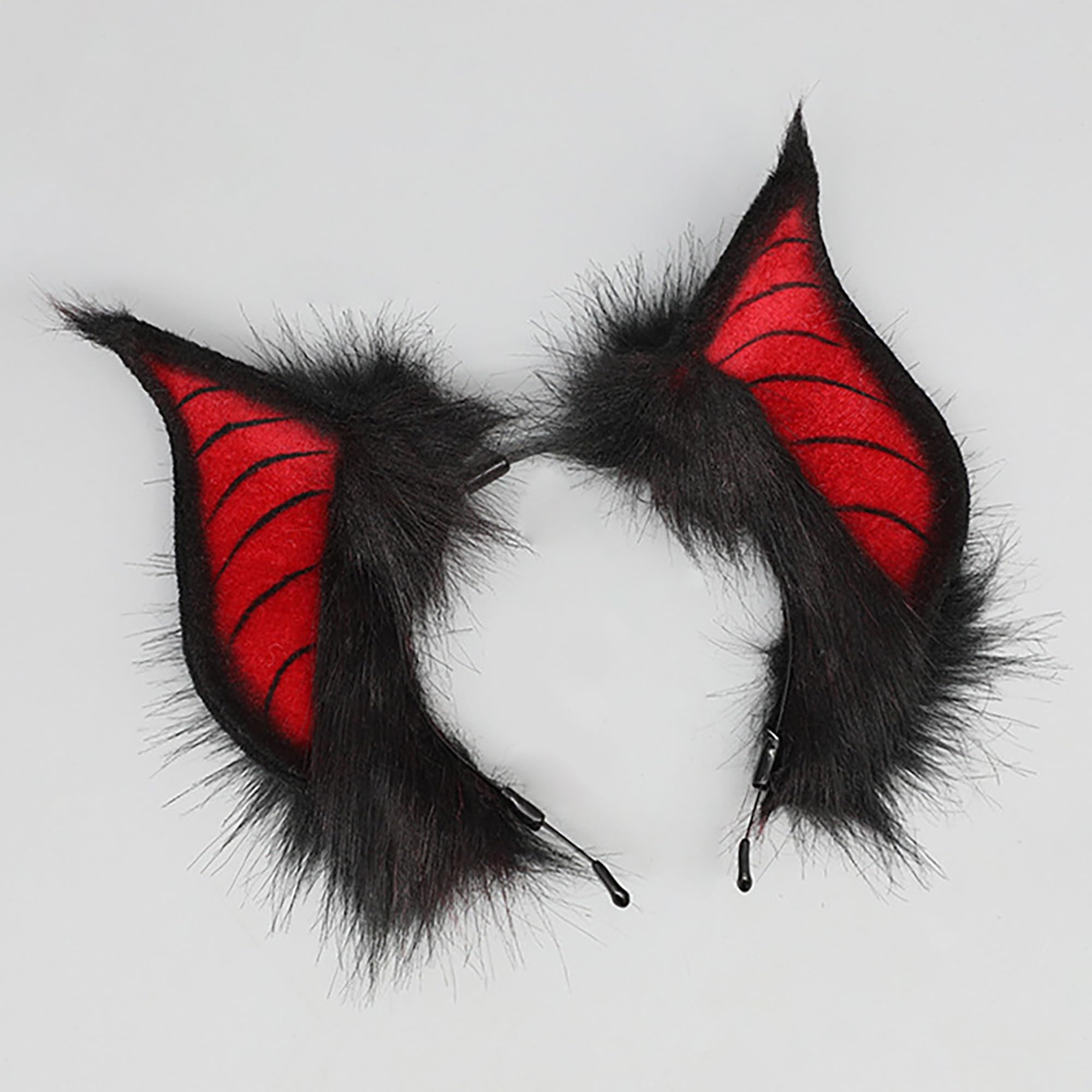 BNLIDES Handmade Bat Beast Ears Headband Cosplay Costume Accessories for Halloween, Anime Con, Stage Performance